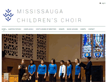 Tablet Screenshot of mississaugachildrenschoir.com